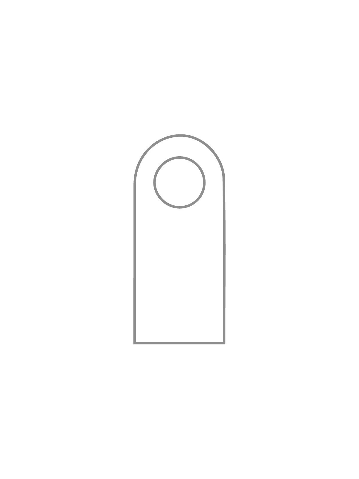 Accroche-porte fermé 20 x 9,5cm en impression quadri
