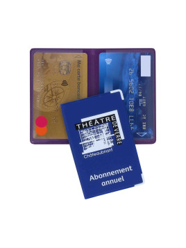 Étui porte-cartes personnalisé 2 poches | Fabrication française
