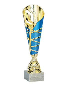 Coupe trophée personnalisable ABS bleu et or | Andikado