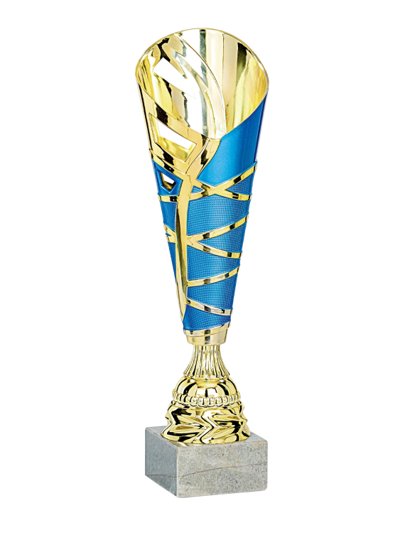 Coupe trophée personnalisable ABS bleu et or | Andikado
