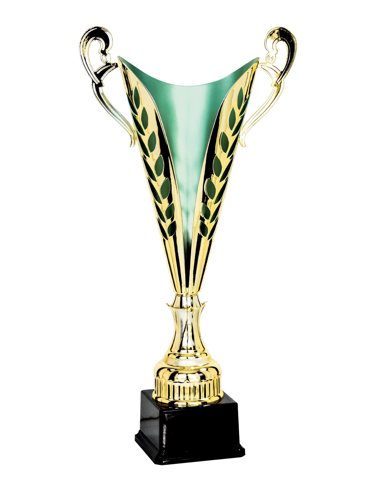 Coupe trophée personnalisable dorée et verte | Andikado