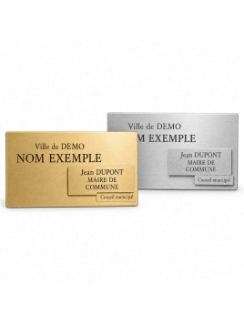 Plaque gravée personnalisée | Or ou argent | Andikado
