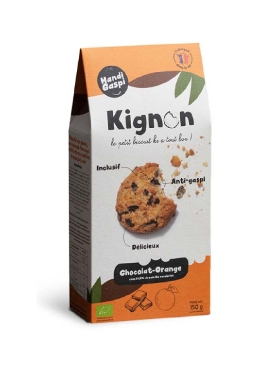 Cookies Kignon Bio recette Chocolat-orange 150g - Fabrication ESAT