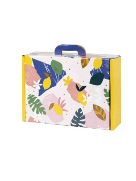 Valisette carton rectangle JARDIN D'AGRUMES - 33.0 x 18.5 x 9.5 cm