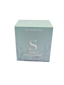 Boîte de 8 infusions BIO - Sauge & Rose trémière Domaine Saint-Gilles BIO (ESAT)