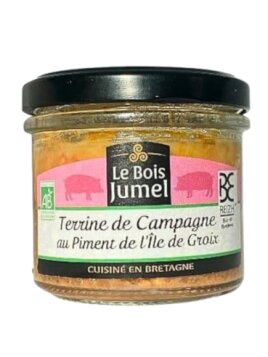Terrine de Campagne au Piment de l'ile de Groix Bio 90g - Fabrication ESAT