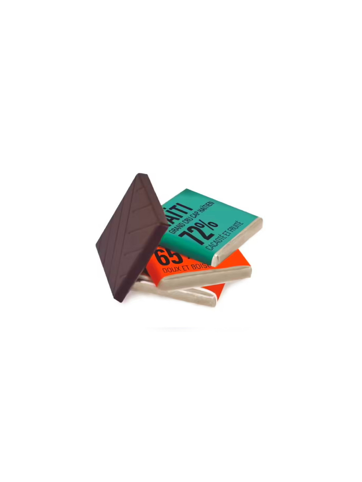 Carrés de chocolat noir Haïti/Pérou Bio 4g dispersés (Cce Equitable)