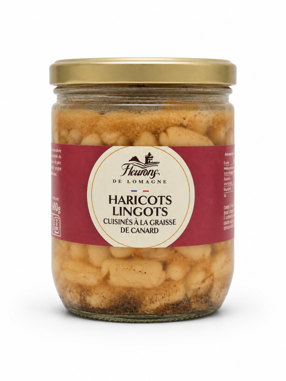 Haricots lingots cuisinés à la graisse de canard 380g