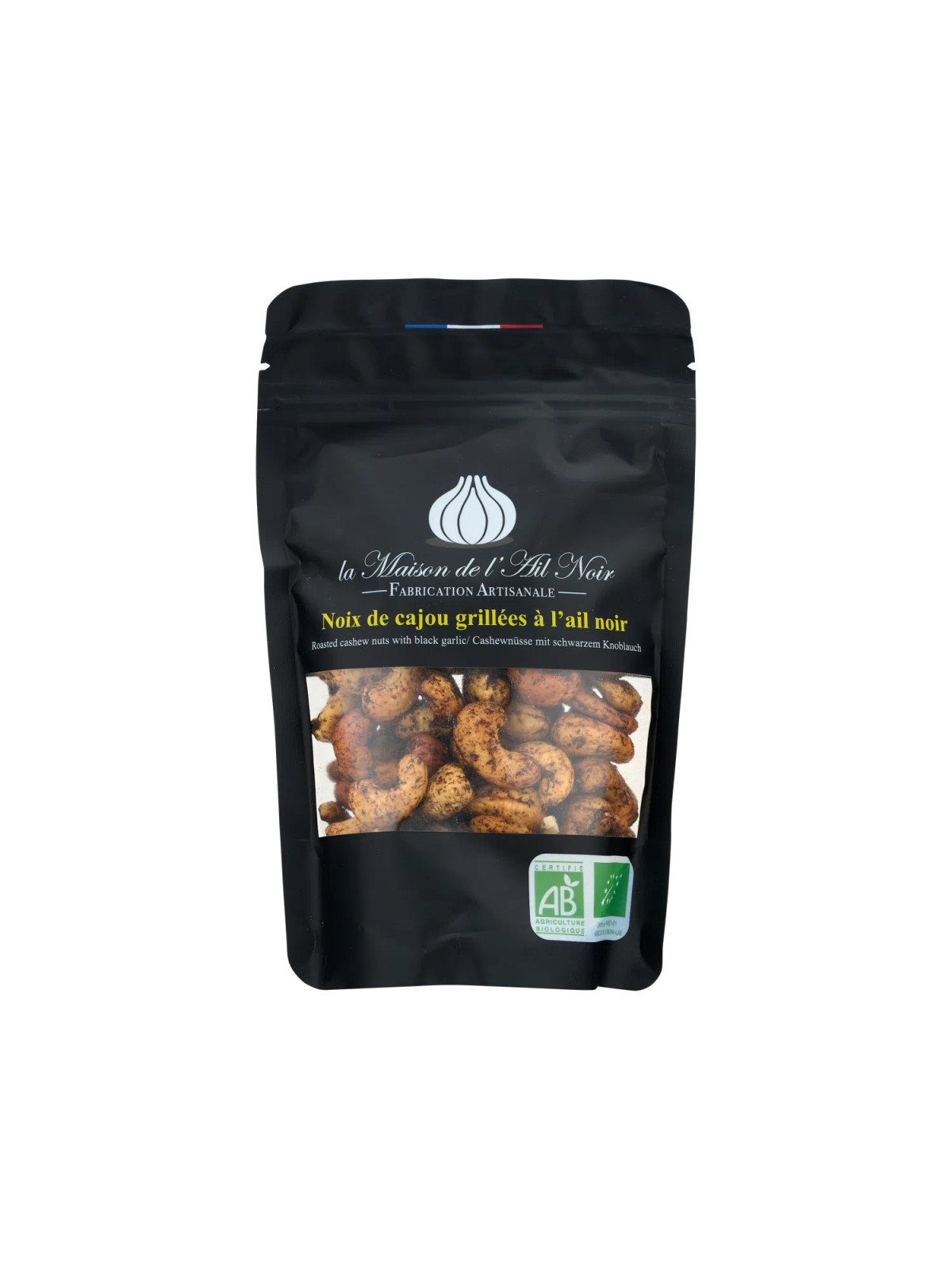 Noix de cajou grillées à l'ail noir Bio 100g
