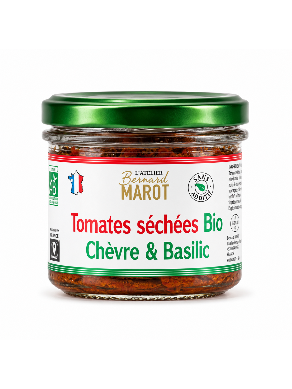 Tomates séchées au chèvre et basilic Bio 90g
