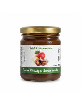 Confiture de pomme, châtaigne saveur vanille 115g