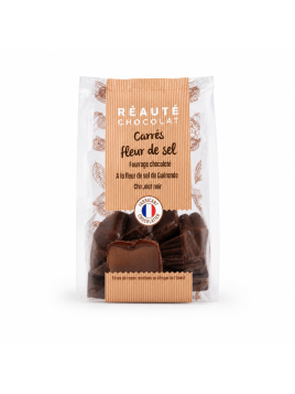 Carrés de chocolat noir et fleur de sel 100g