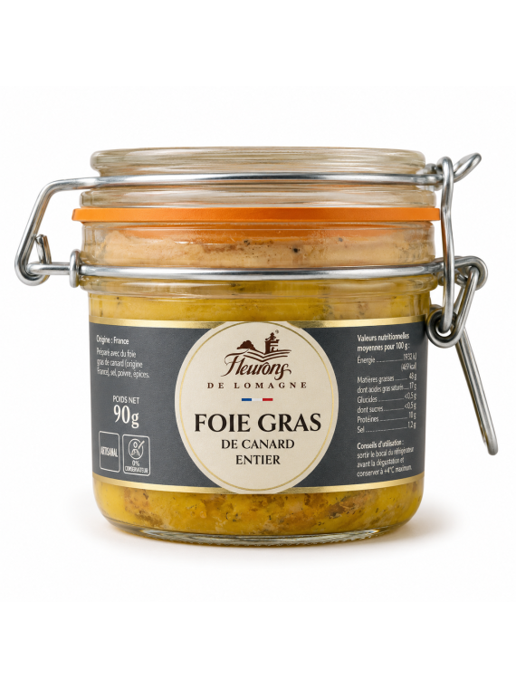 Foie gras de canard entier IGP Sud-Ouest 90g