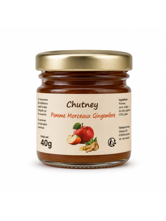 Chutney de pomme gingembre 40g