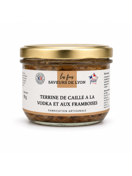Terrine de caille à la Vodka et aux framboises 180g