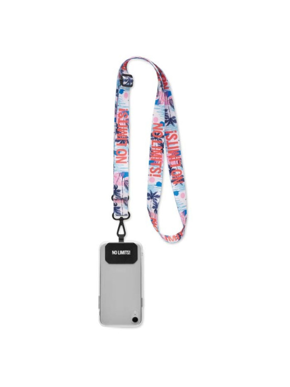 Cordon téléphone ajustable personnalisé en sublimation