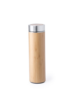 Bouteille isotherme MOLTEX 500 ml en bambou / acier inox