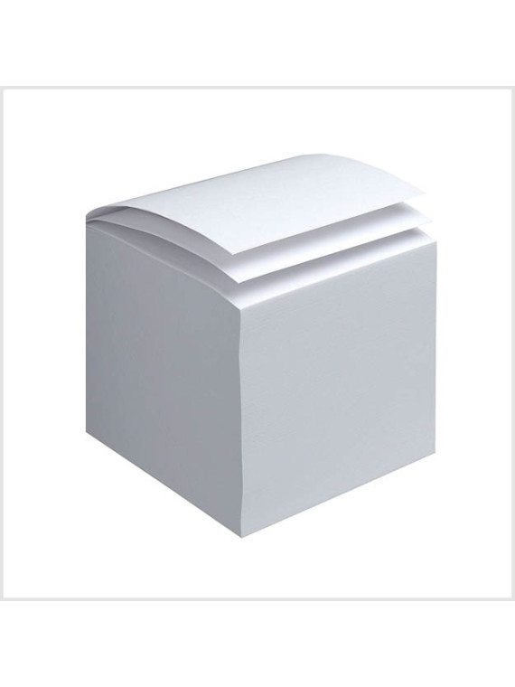 Bloc cube papier blanc recyclé 90g - 620 feuilles - Le bloc
