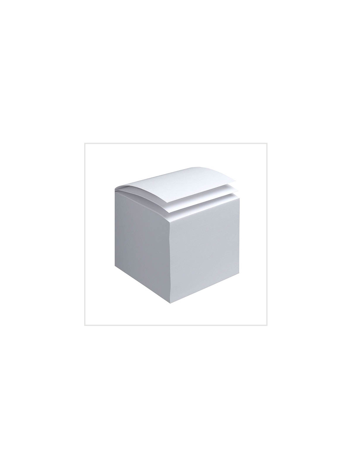 Bloc cube papier blanc recyclé 90g - 620 feuilles - Le bloc