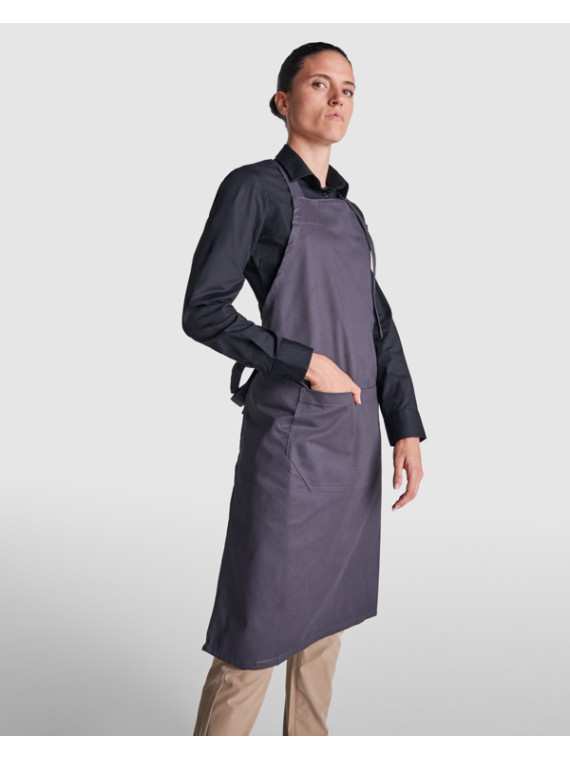 Tablier long en sergé de polyester et coton recyclés BOST