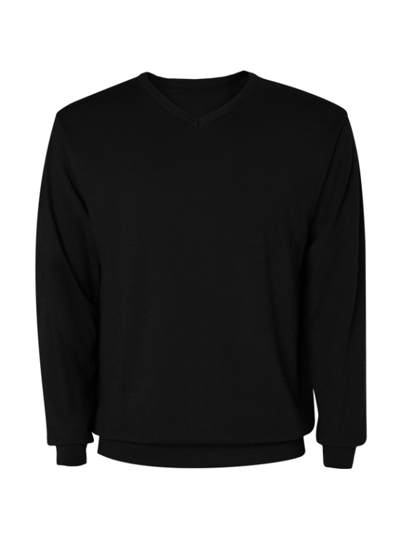 Pull à col V à mailles fines pour homme HILUX
