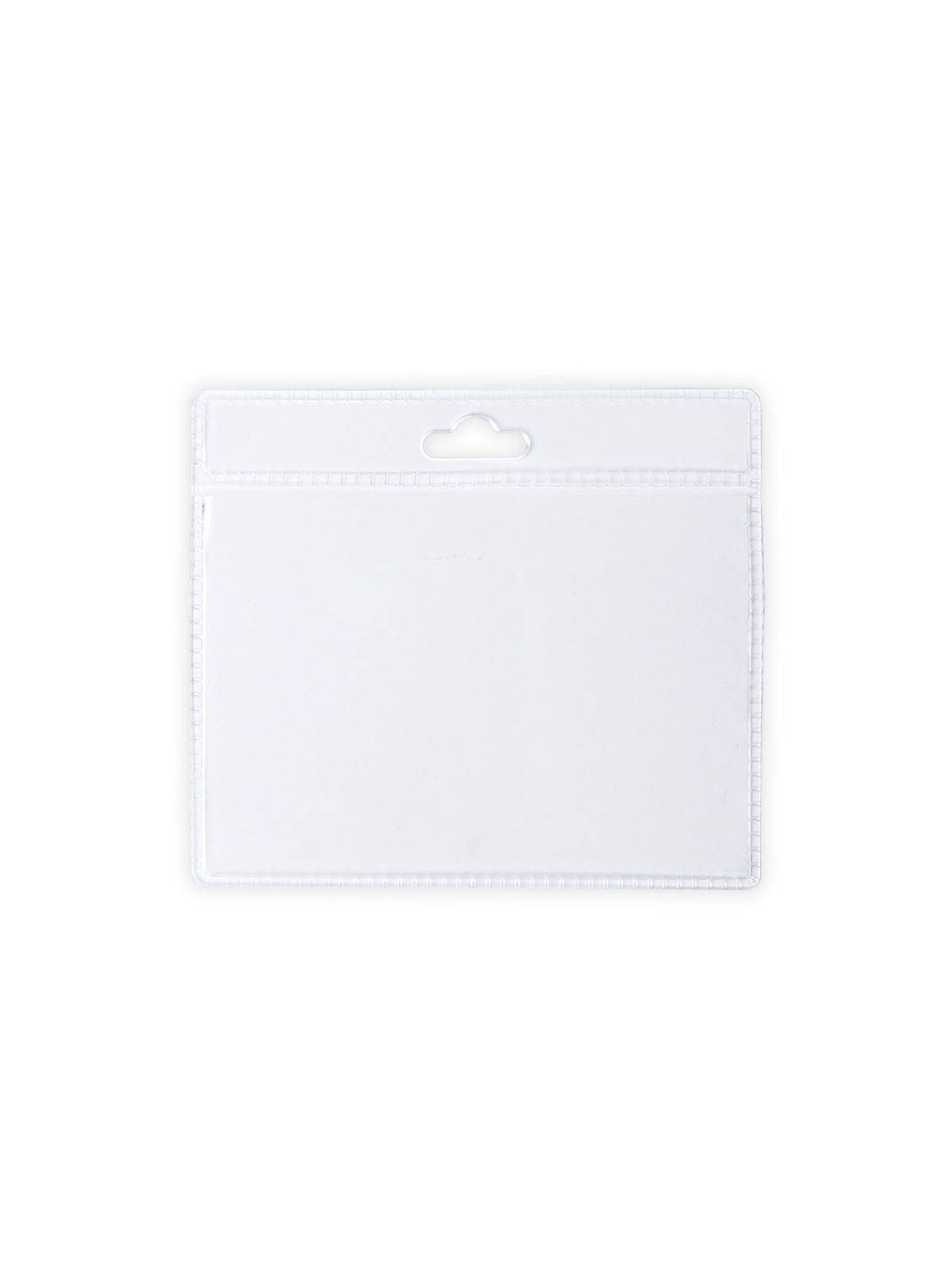 Badge perforé PVC horizontal IFEM - 10 x 9 cm