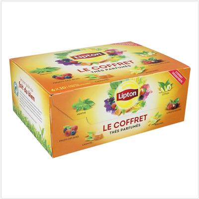 Coffret Thés parfumés LIPTON - La boîte de 60 sachets
