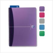 Cahier spiral Oxford Essential  17,6 x 25 cm  180 pages  5x5 couverture carte souple assortie 5 coloris