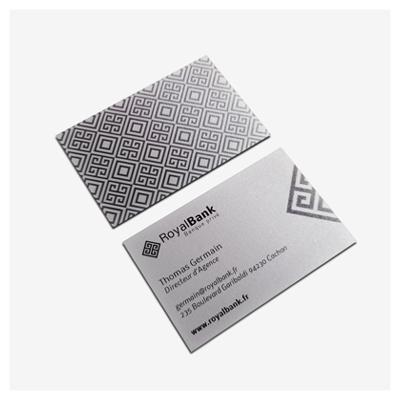 Cartes de visite - Curious metallic 300g/m² argent