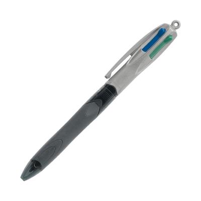 Stylo bille BIC 4 couleurs Grip Pro rétractable - Pointe moyenne