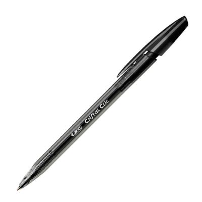 Stylo bille BIC Cristal Clic rétractable - Pointe moyenne