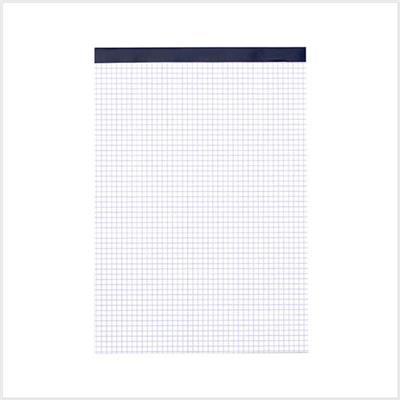 Bloc de bureau A4 sans couverture - Quadrillé 5x5 - Le lot de 5 blocs