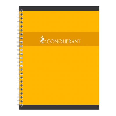 Cahier Conquérant A5 - 17x22 cm - Spirale 100p - Quadrillé 5x5 - Le lot de 5