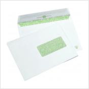 Enveloppes blanches recylées 162 x 229 mm (C5) - 80g - Fenêtre 45 x 100 - Lot de 50