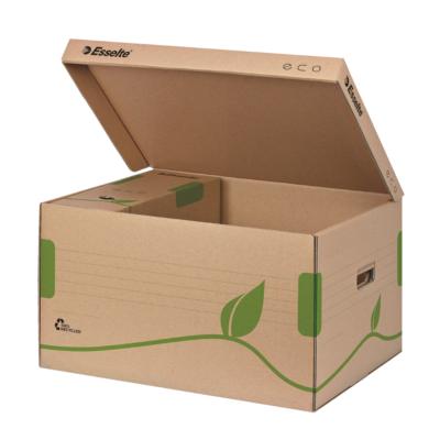 Containers écologiques pour boîtes d'archives Esselte couvercle ECO Marron - Le lot de 10