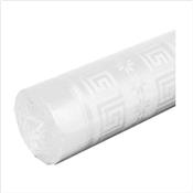 Nappe en rouleau papier damassé recyclé blanc - Le rouleau de 100 m