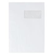 Enveloppes blanches recyclées  229 x 324 mm (C4) - 90g - Fenêtre 50 x 110 mm - Lot de 50