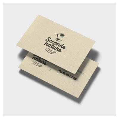 Cartes de visite - Fibre naturelle texturé 300g/m²