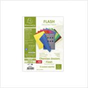 Chemises rigides Exacompta Flash recyclées 220g - Le lot de 100 - Coloris vifs assortis