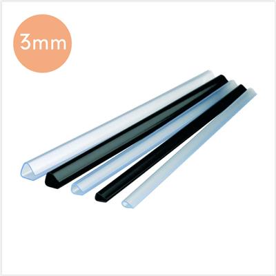 Baguettes à relier manuelles - La boite de 25 - 3 mm Noir