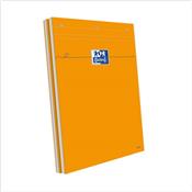 Bloc de bureau A4 OXFORD - 80 feuilles - Quadrill 5x5 - Le lot de 2 blocs