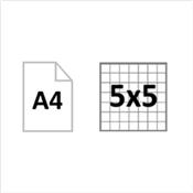 Bloc de bureau A4 OXFORD - 80 feuilles - Quadrillé 5x5 - Le lot de 2 blocs