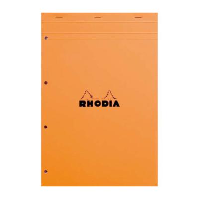 Bloc de bureau A4 RHODIA perforé - Ligné & margé - Le lot de 2 blocs