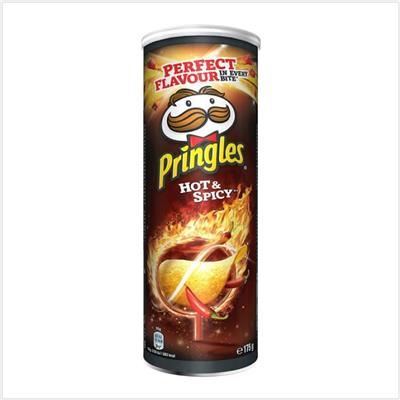 Chips tuiles PRINGLES Hot and Spicy - Le lot de 3 boîtes de 175g