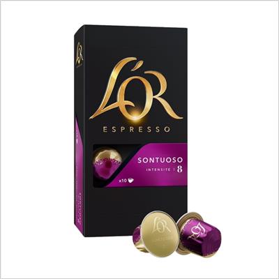 Café capsules L'Or Espresso Sontuoso classique - Nespresso compatibles - La boîte de 10