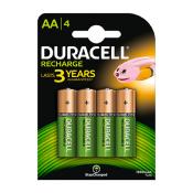 Piles rechargeables AA / HR6 Duracell - blister de 4