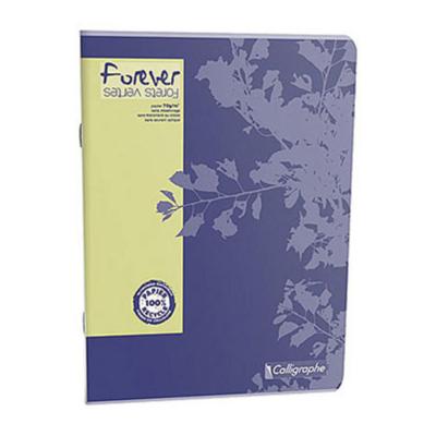 Cahier Calligraphe Forever 100% recyclé A4 - Piqûre - 96 pages - Quadrillé 5x5 - 21 x 29,7 cm - Lot de 5