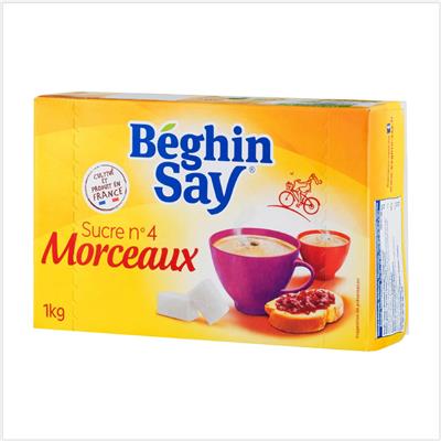 Sucre morceaux n°4 longs BEGHIN SAY - La boite de 1 kg