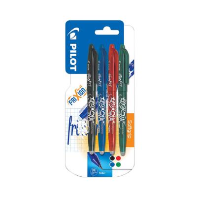 Pochette de 4 stylos roller effaçables Pilot FriXion Ball à capuchon - Pointe moyenne