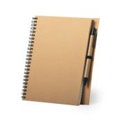 Cahier A5 NEYLA carton recycl 80 feuilles et stylo inclus